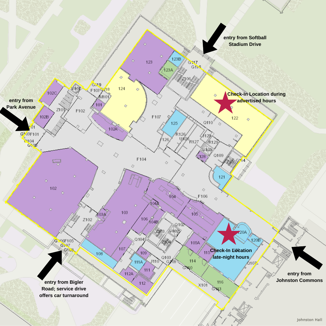 floor plan for Findlay Commons Building